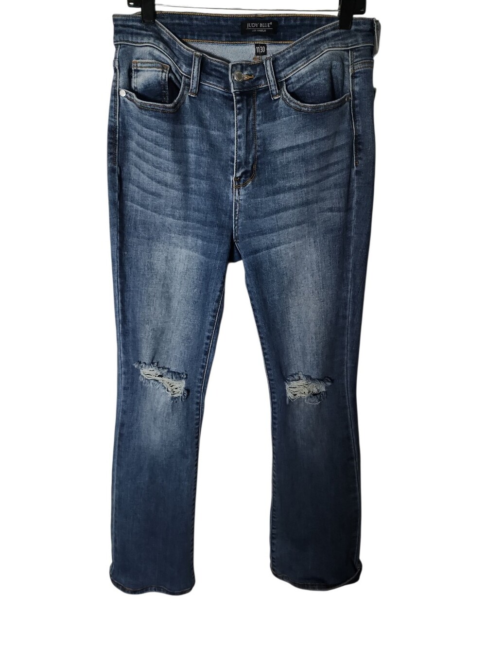 Judy Blue Bootcut Distressed Cotton Blend Mediumwash Jean Size 11/30